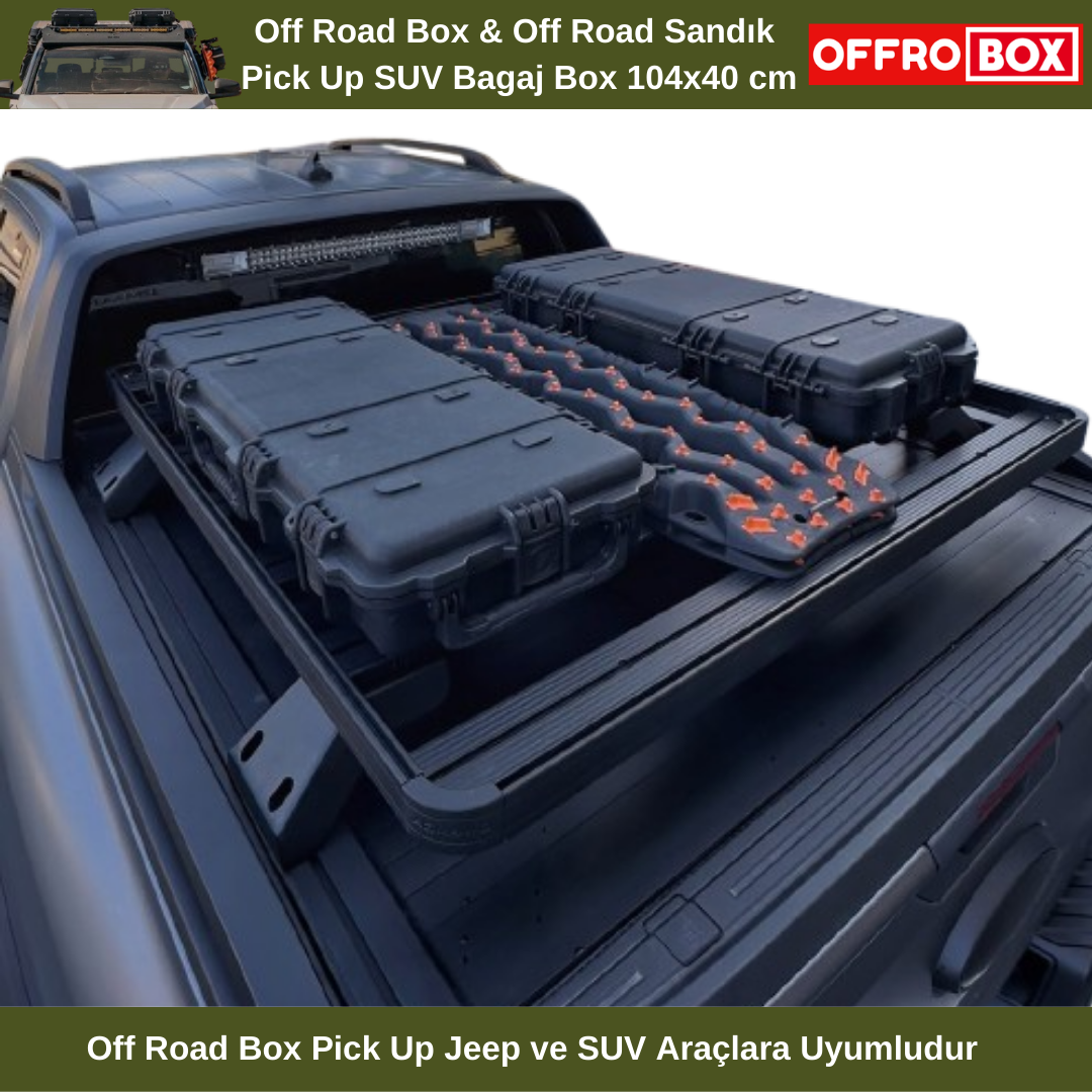 Off Road Box Pick Up Off Road Sandık Pikap Bagaj Box 104x40x14 cm