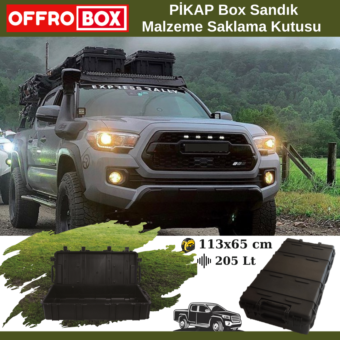 Off Road Box Büyük Saklama Kutusu Off Road Sandık 113x65 cm