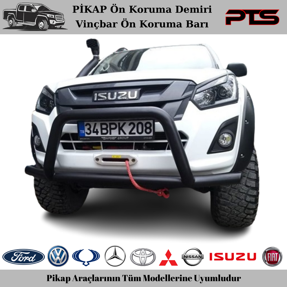 Pikap Ön Koruma Demiri Vinçbar Pick Up Ön Koruma Barı