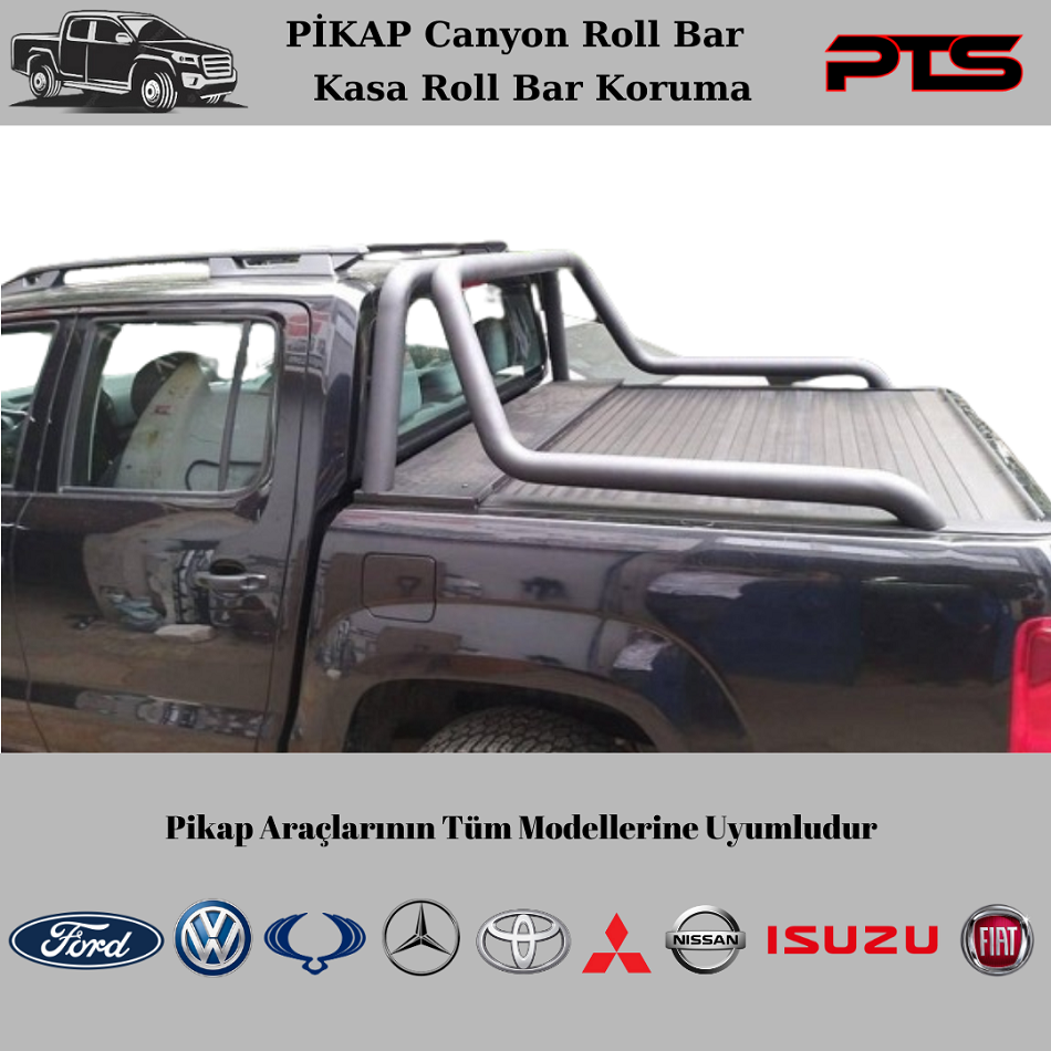 Pikap Roll Bar Pick Up Kasa Üstü Boru Canyon Roll Bar Kasa Koruma