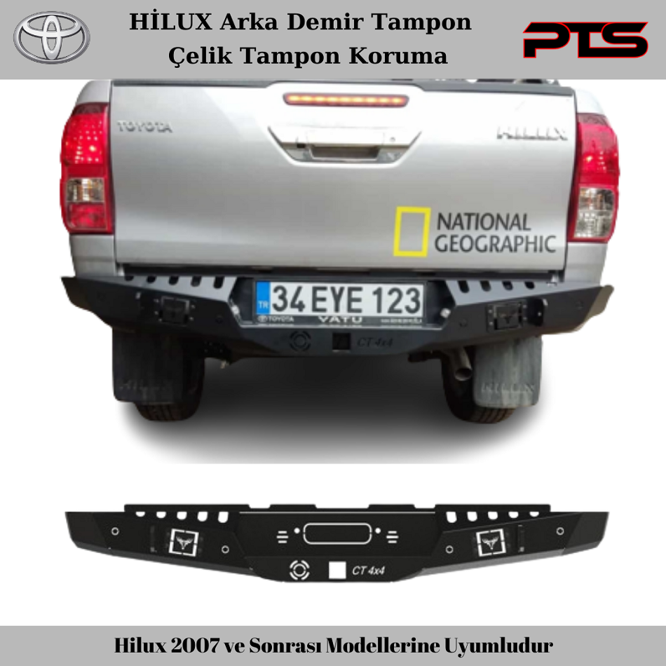 Toyota Hilux Arka Demir Tampon Koruma Hilux Çelik Tampon Koruma