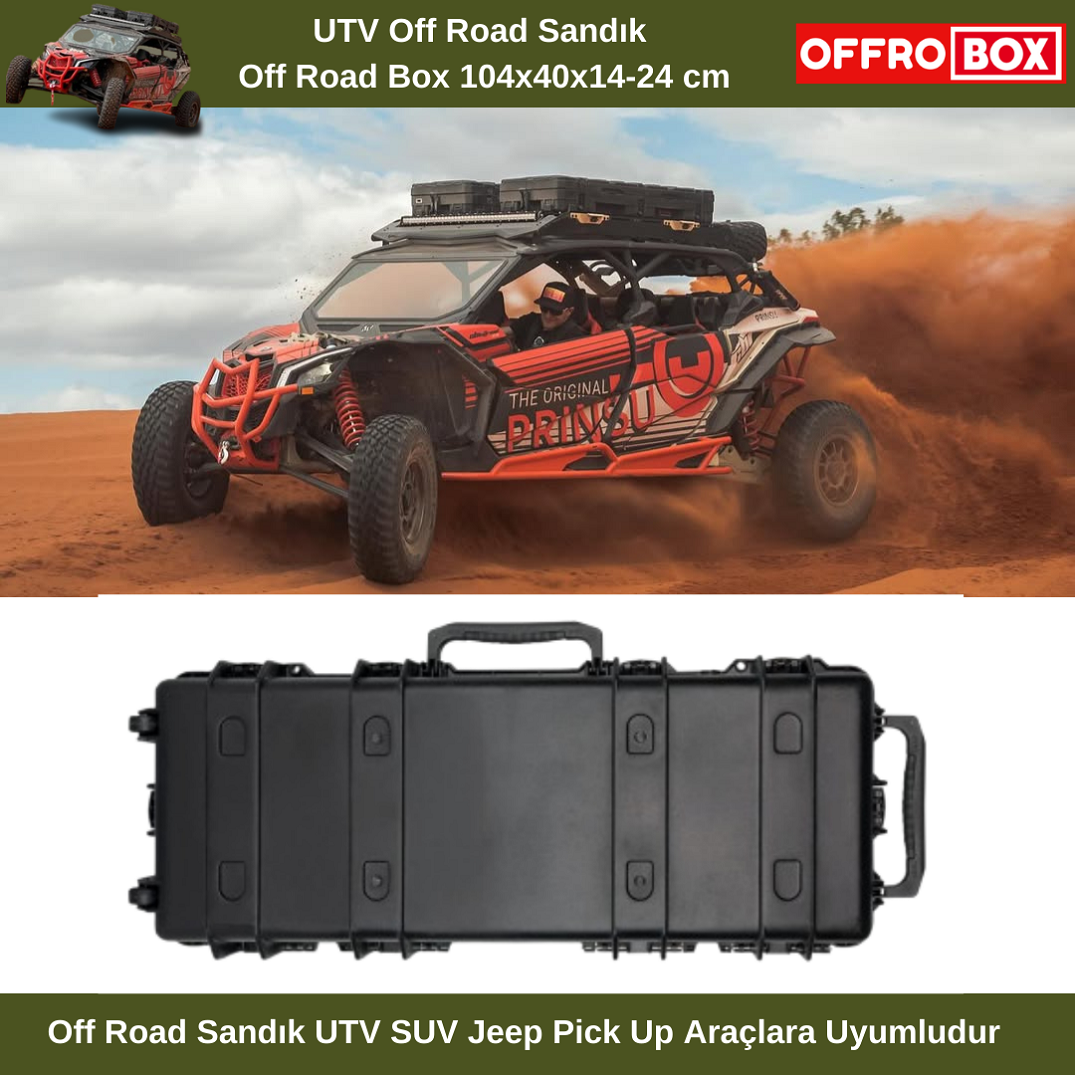 UTV Roof Box UTV Cargo Box ATV UTV Off Road Box 104x40 cm